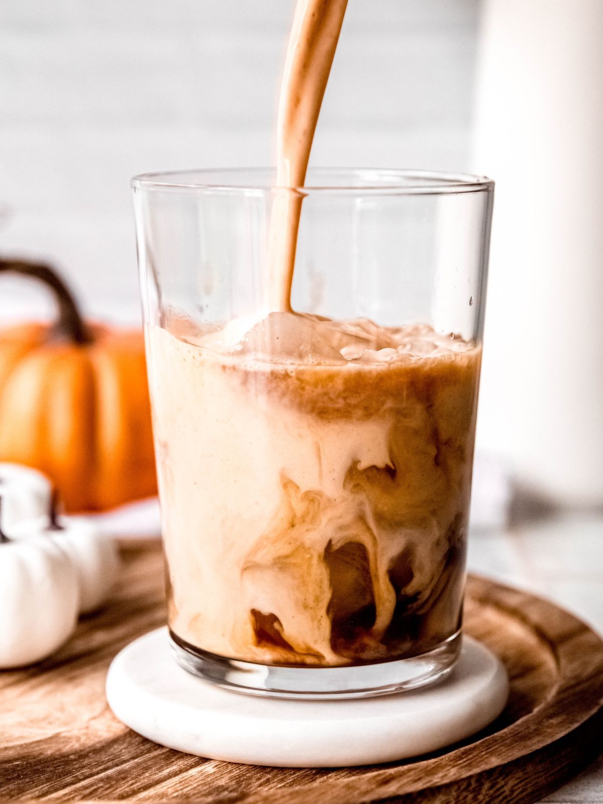 Pumpkin Spice Iced Latte {Starbucks Copycat} - The Busy Baker