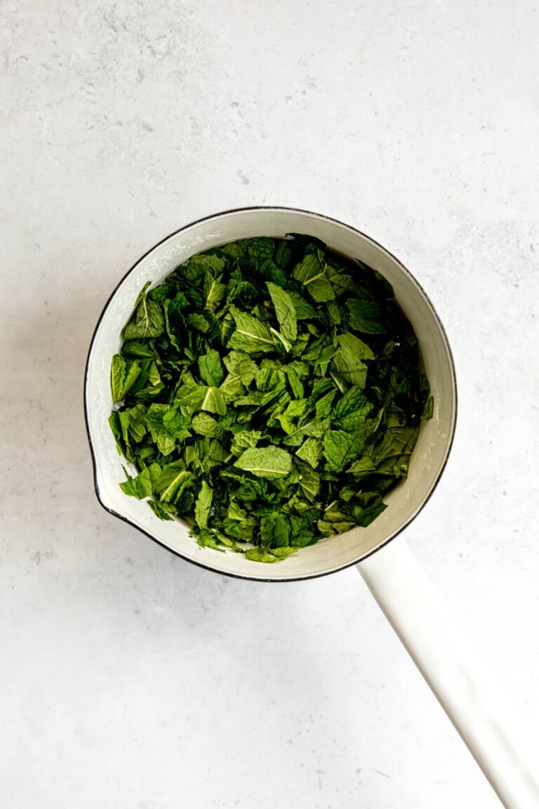 Processed Mint Homemade Mint Simple Syrup - coffeecopycat.com
