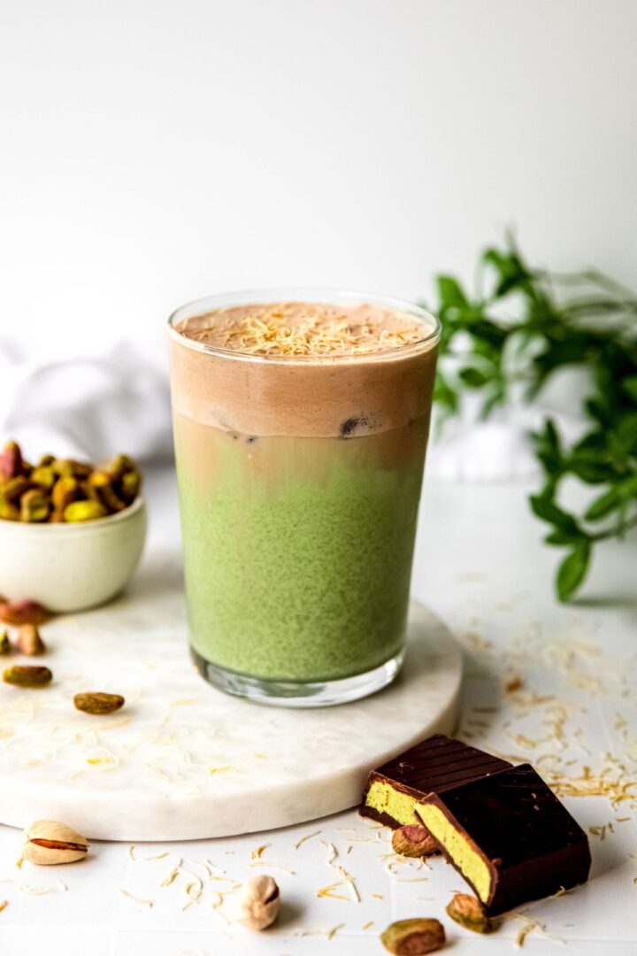 Iced Dubai Chocolate Matcha (Starbucks Copycat) - coffeecopycat.com
