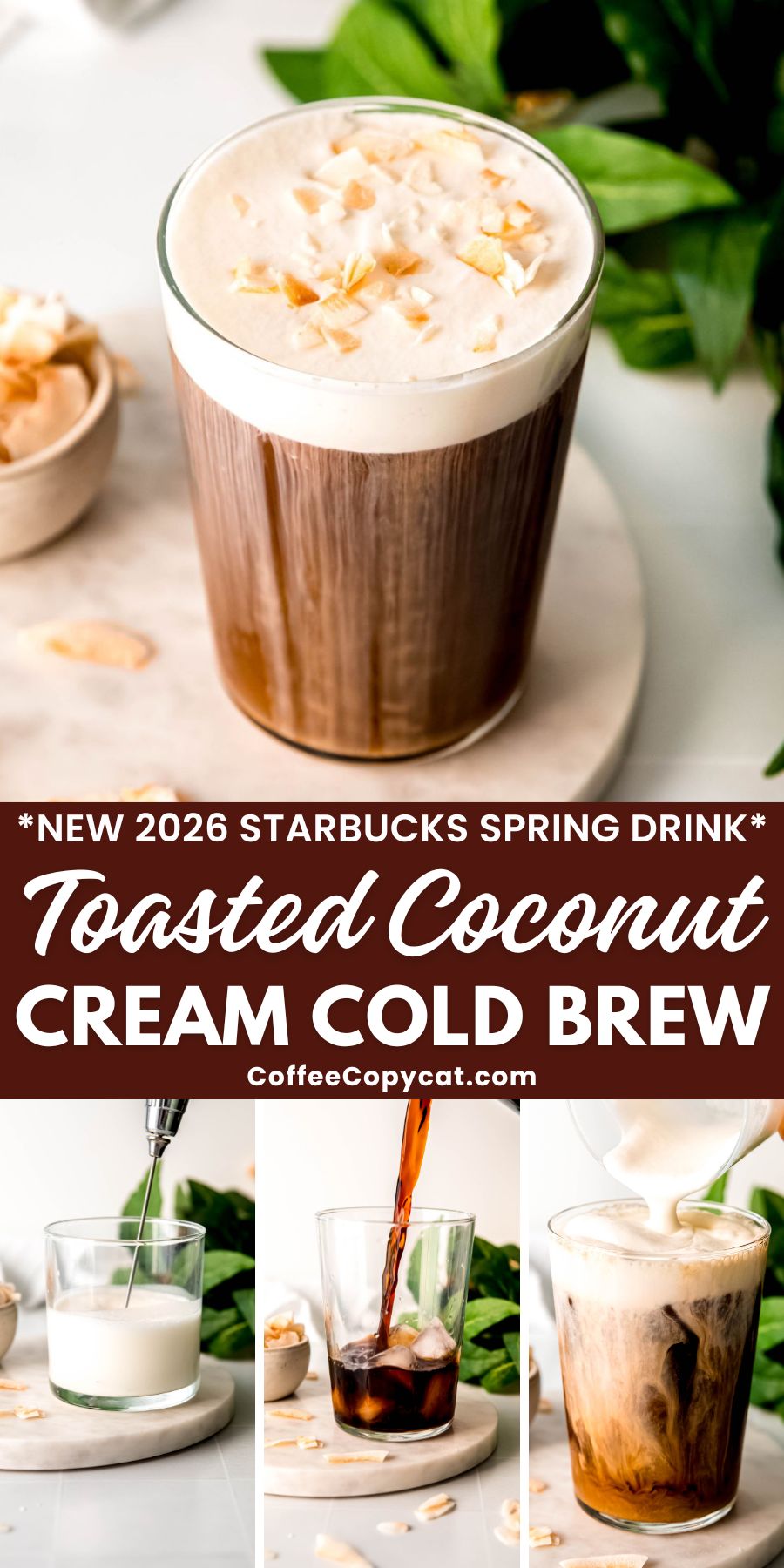Toasted coconut cream cold brew.