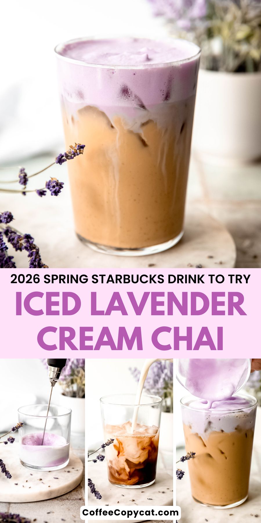Iced lavender cream chai.