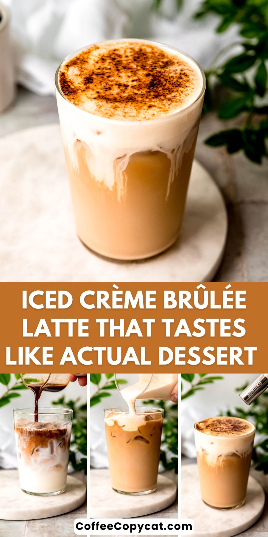 Iced creme brulee latte.