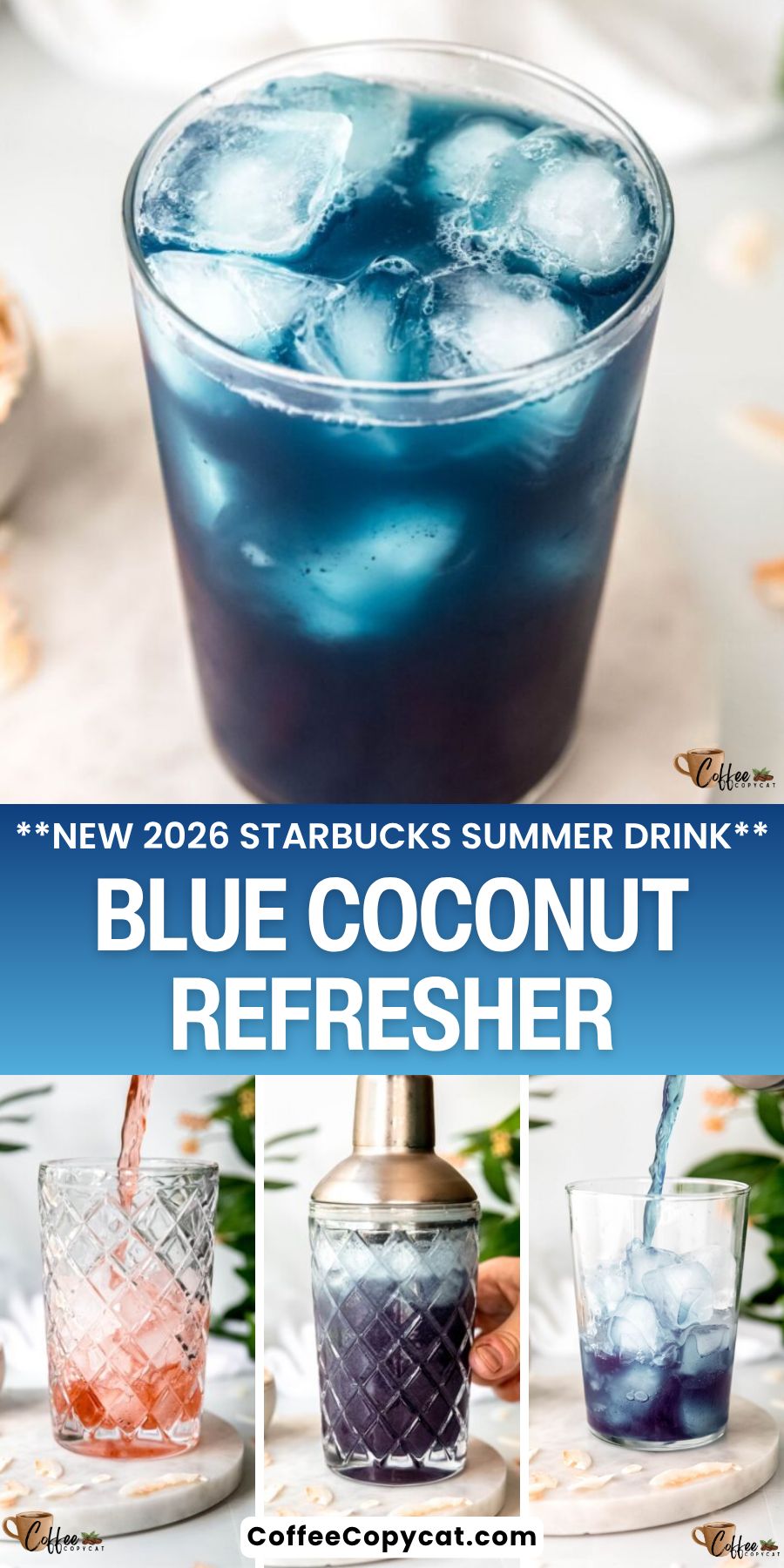 Blue coconut refresher.
