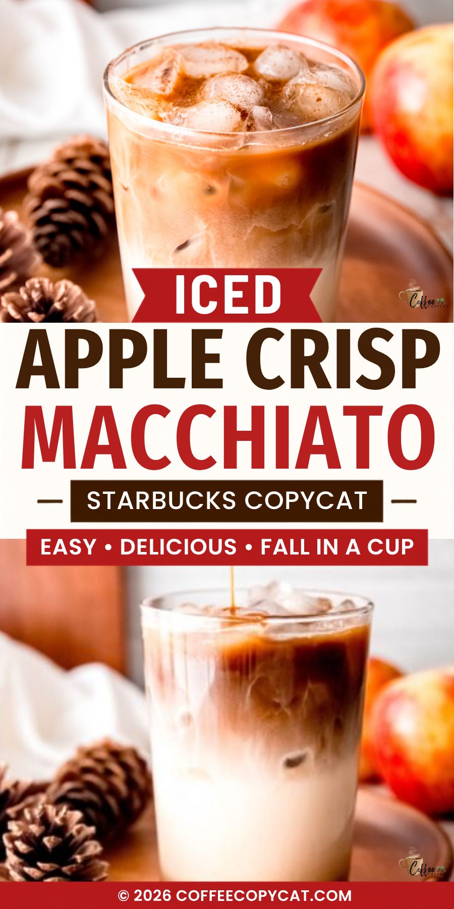 Iced apple crisp macchiato.