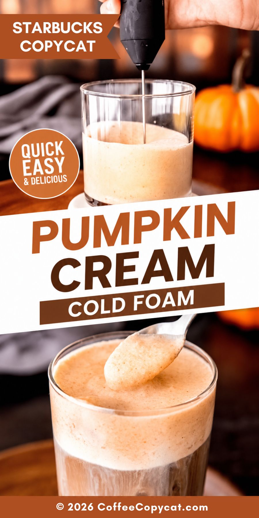 Pumpkin cream cold foam.