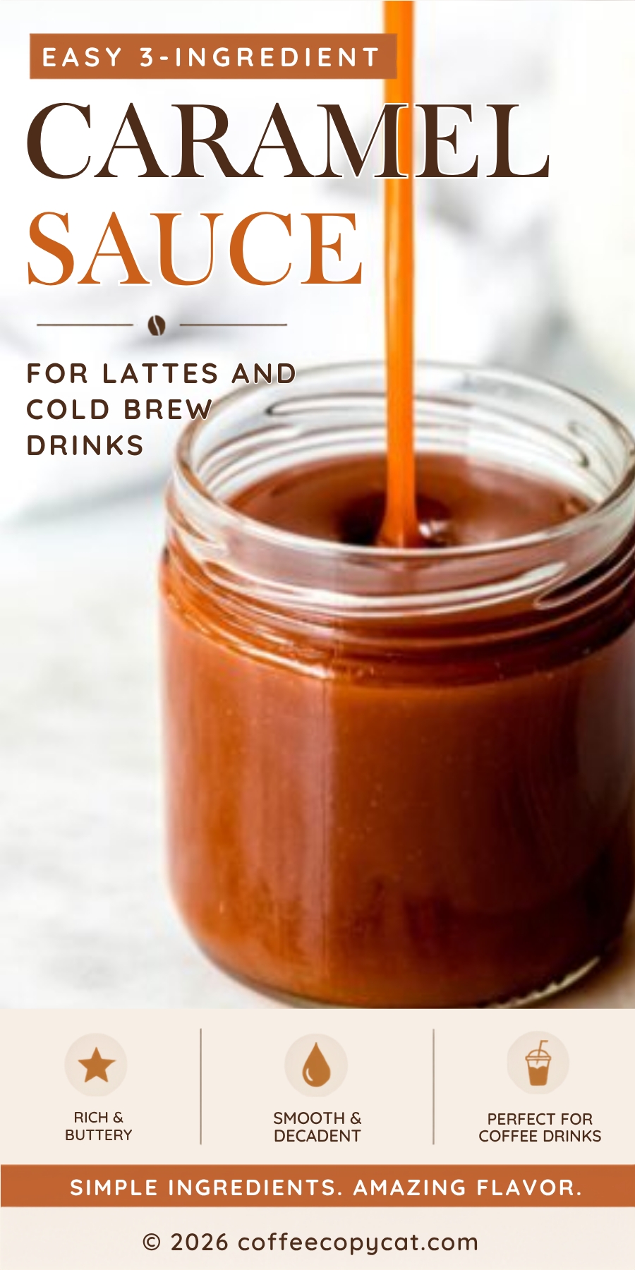 Homemade caramel sauce.