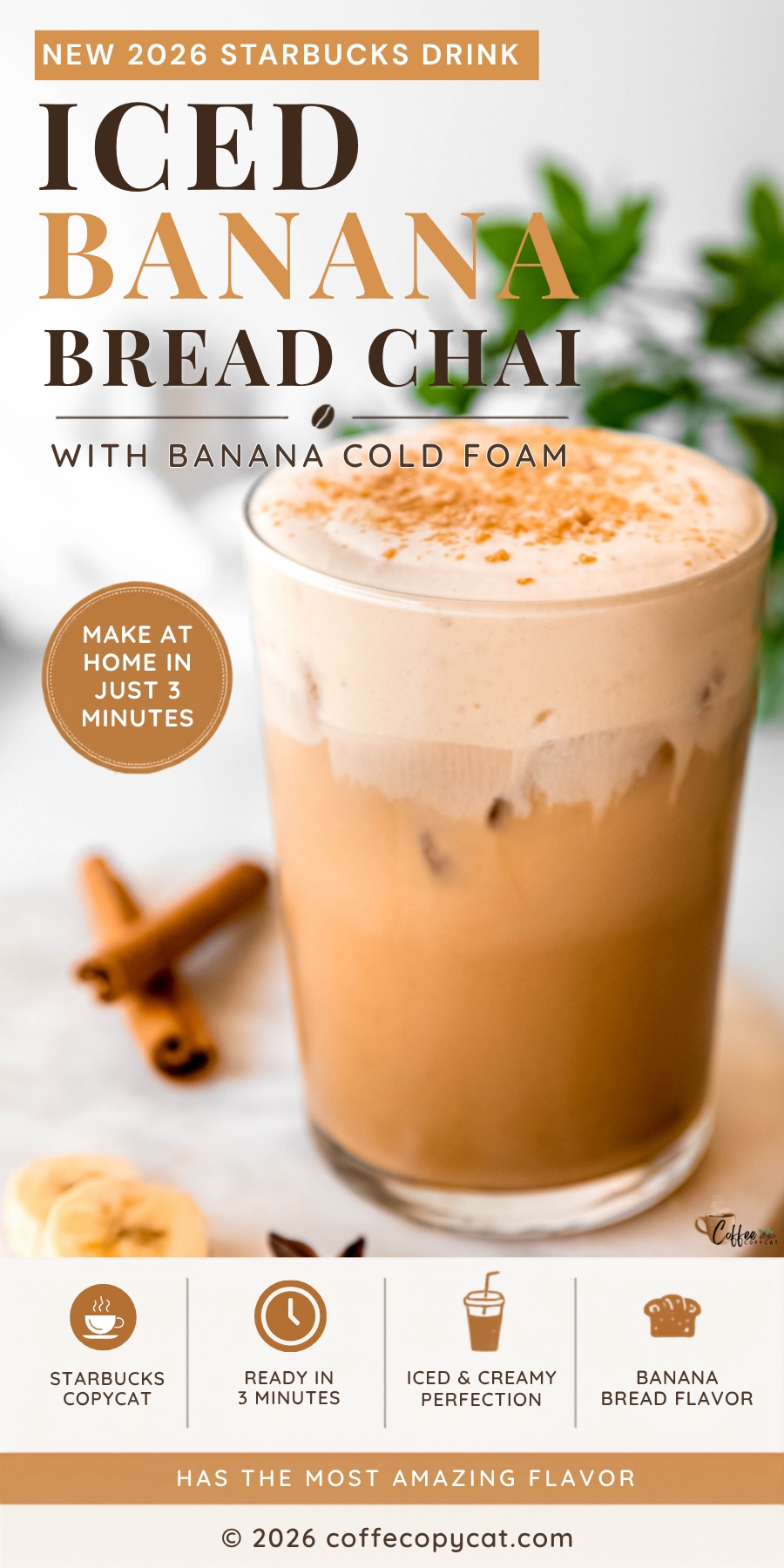 Iced banana bread chai.