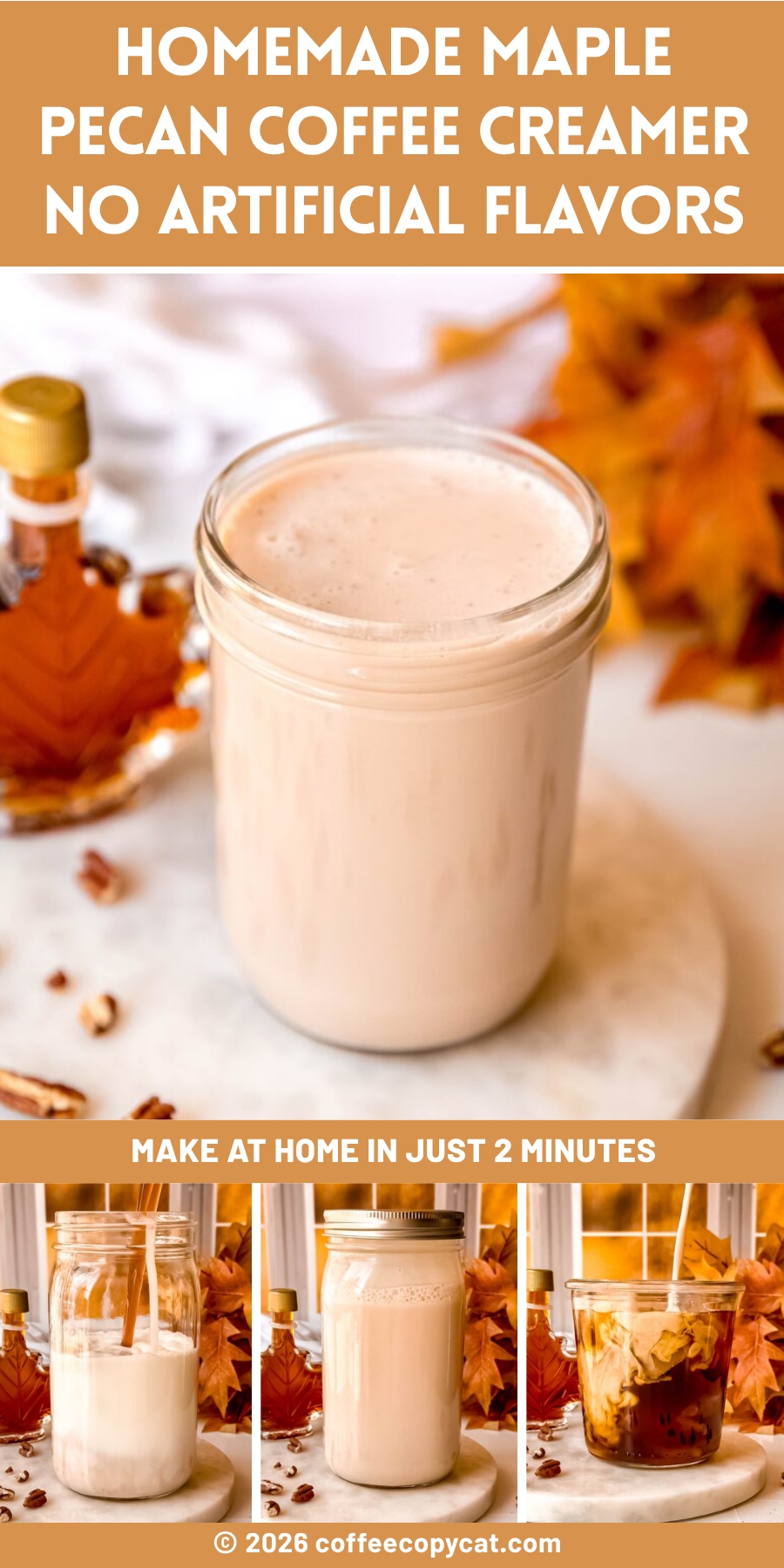 Maple pecan coffee creamer recipe.