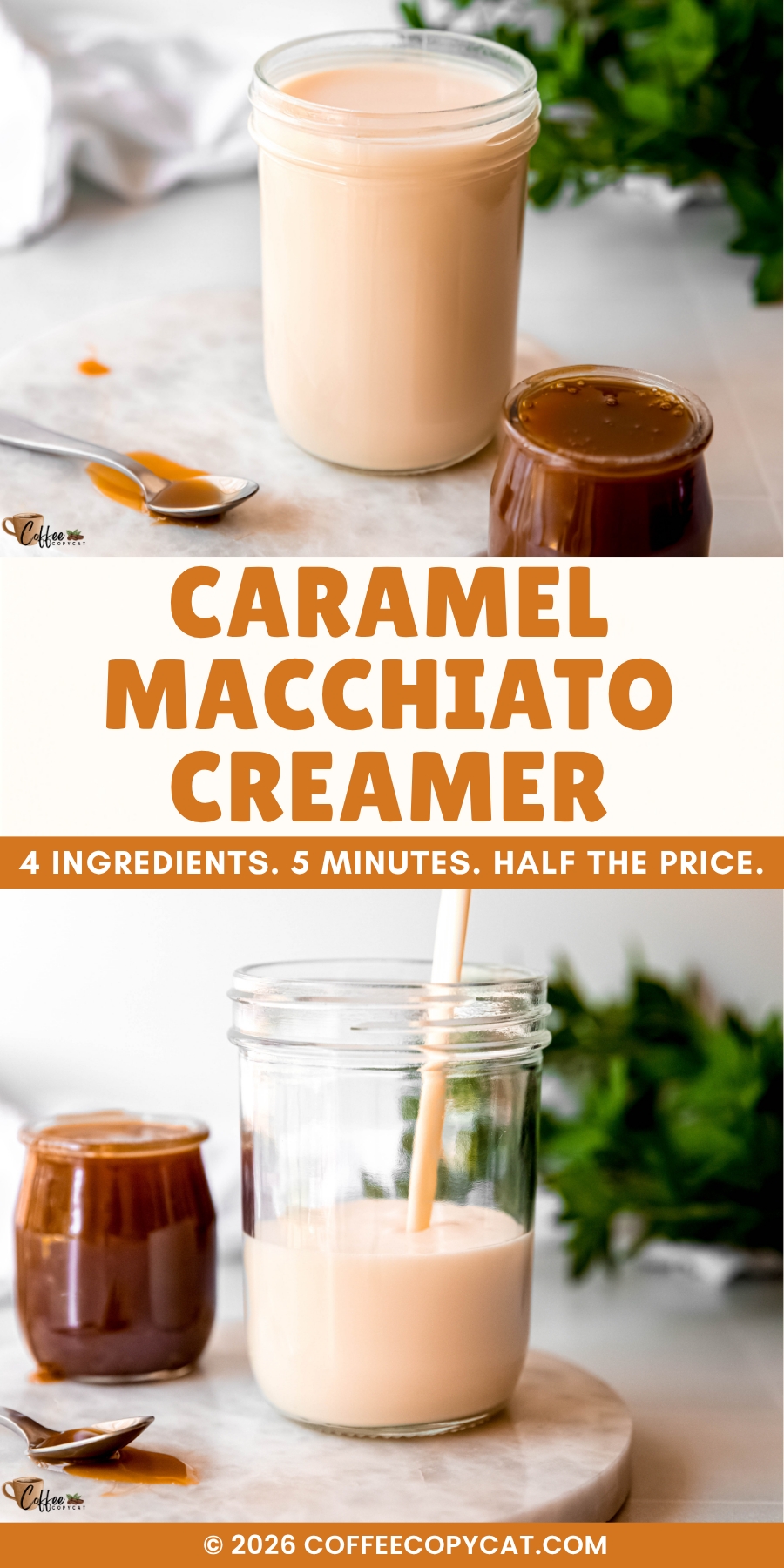 Caramel macchiato creamer.