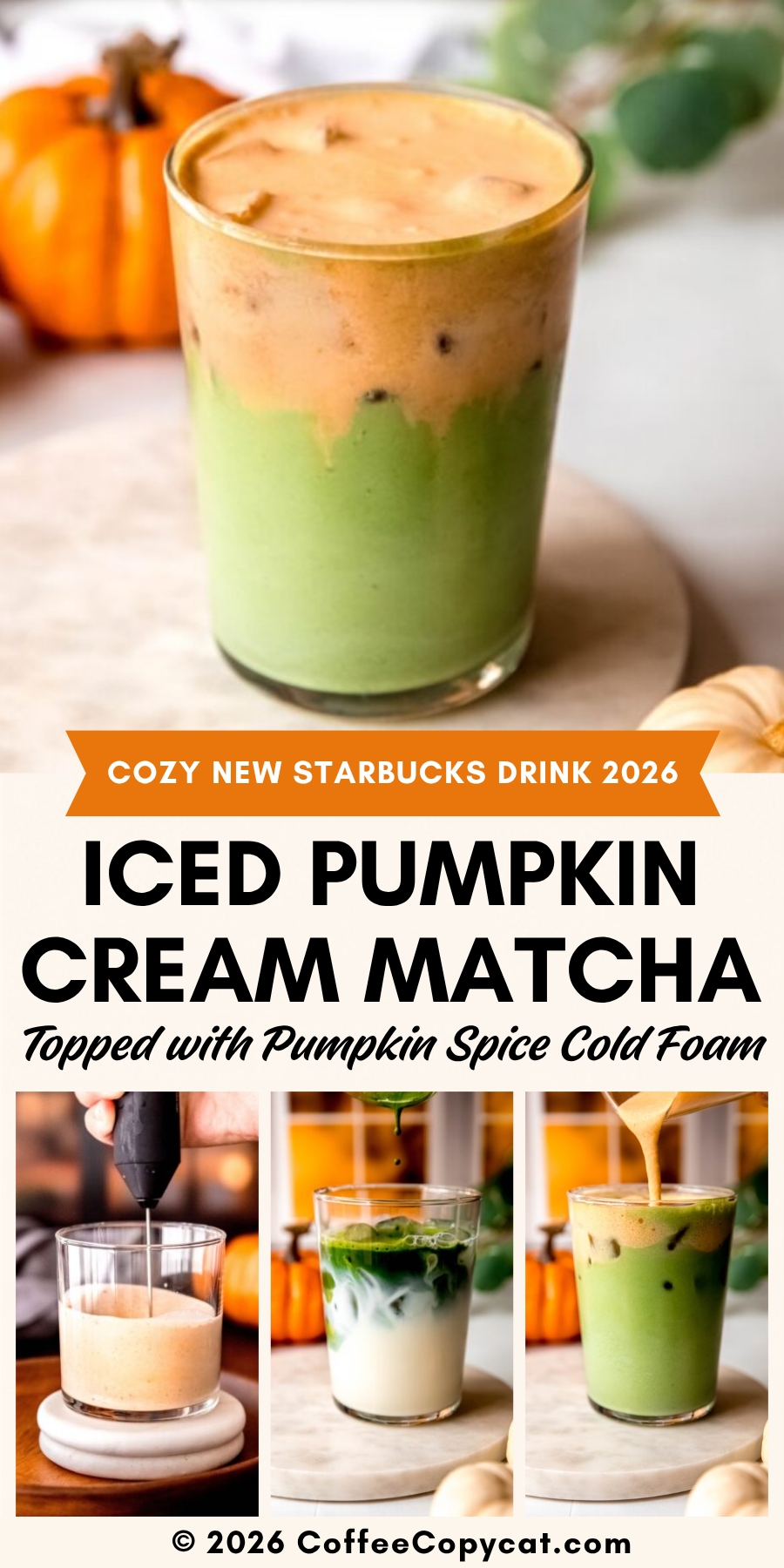 Iced pumpkin cream matcha.